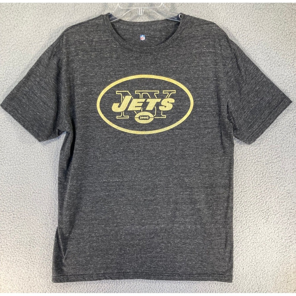 New York Jets T Shirt Adult Large Gray‎ Short Sleeve NFL  Football Gear
